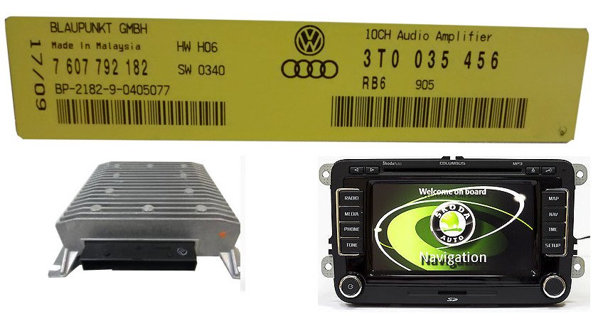 Reparación de Radio Navegador RNS-510 para Skoda con Etapa de Potencia Blaupunkt