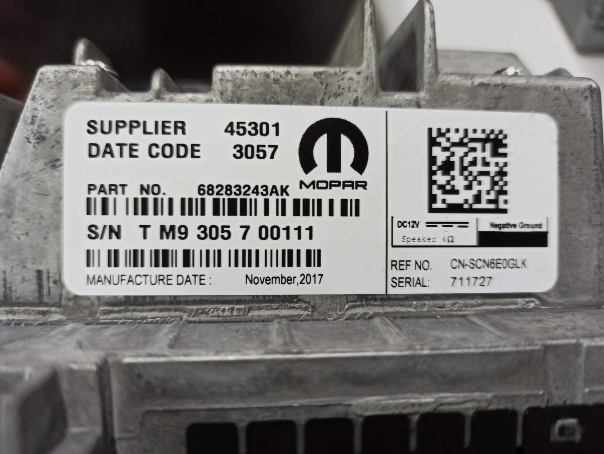 Label from a Mopar unit